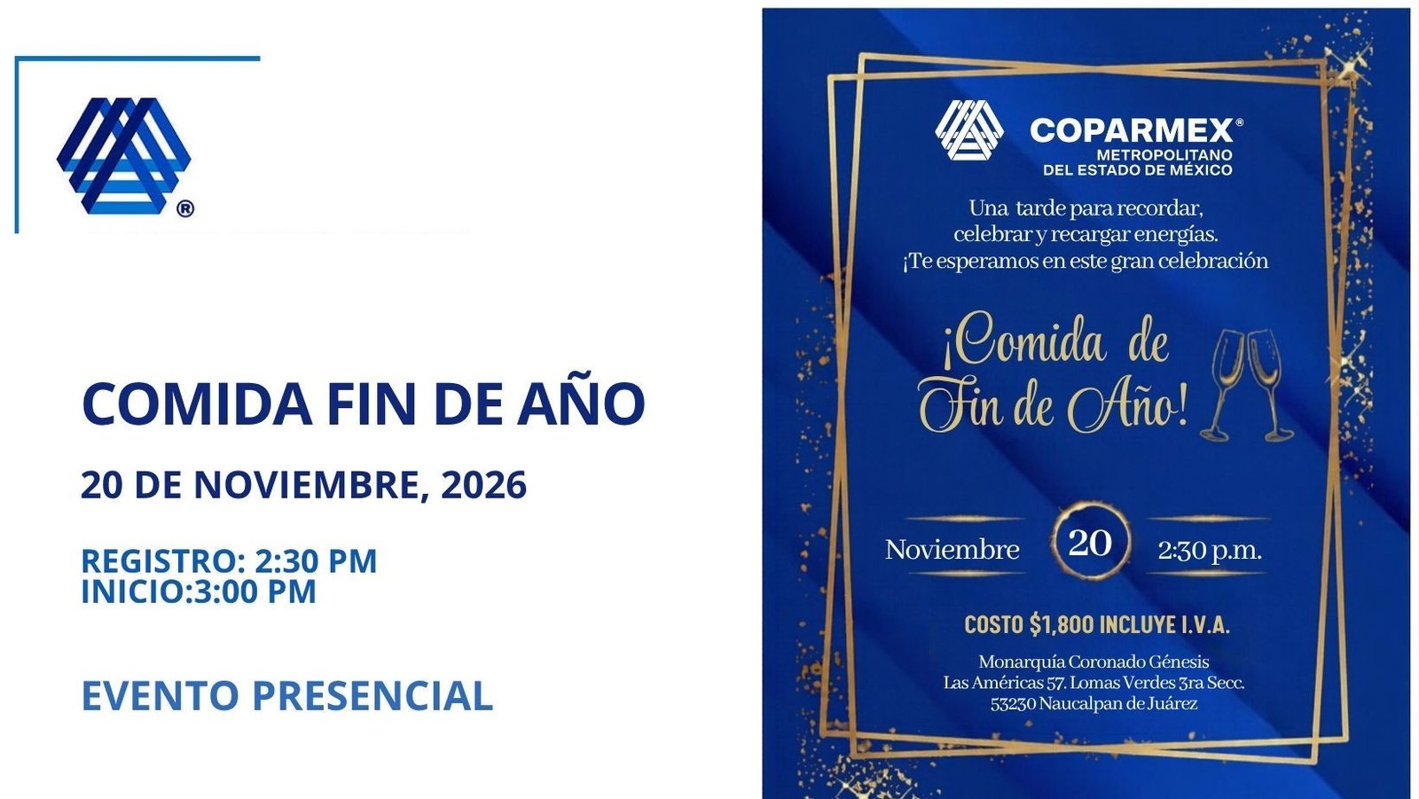 Comida Fin de Año 2026